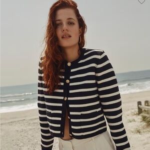 J.Crew Emilie sweater lady jacket in stripe